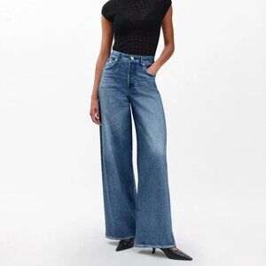 rag & bone Miramar Sofie Ankle-Length Wide Leg Pants "Sweatpants Jeans"